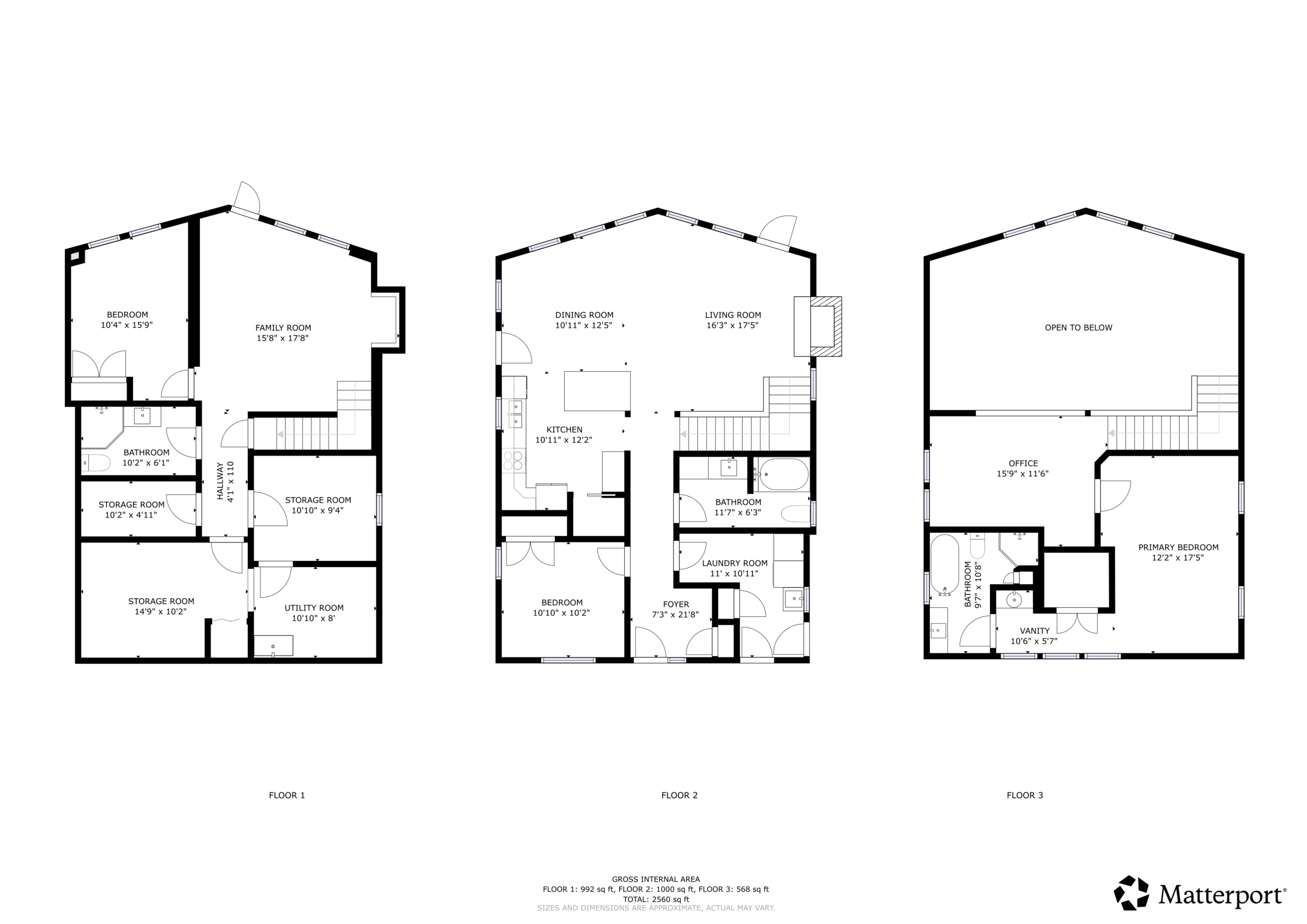Floor plans for 240 Hills Point Road
