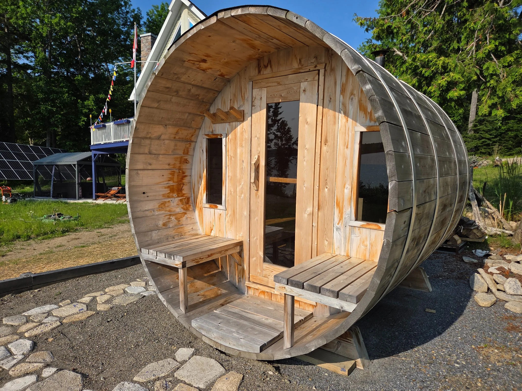 Cedar barrel sauna